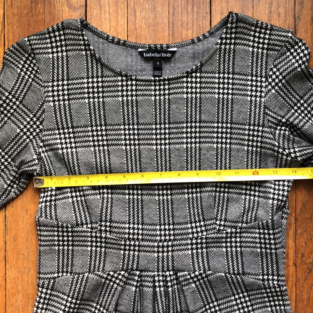 Isabella Oliver Black and White Plaid Dress - Picture 6 of 6